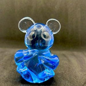 VINTAGE KUALA BEAR - BLUE GLASS FIGURINE/PAPERWEIGHT